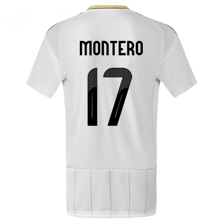 Hombre Camiseta Costa Rica Michelle Montero #17 Blanco 2ª Equipación 24-26 La Camisa México