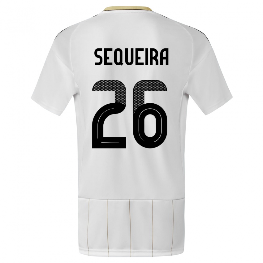 Hombre Camiseta Costa Rica Douglas Sequeira #26 Blanco 2ª Equipación 24-26 La Camisa México