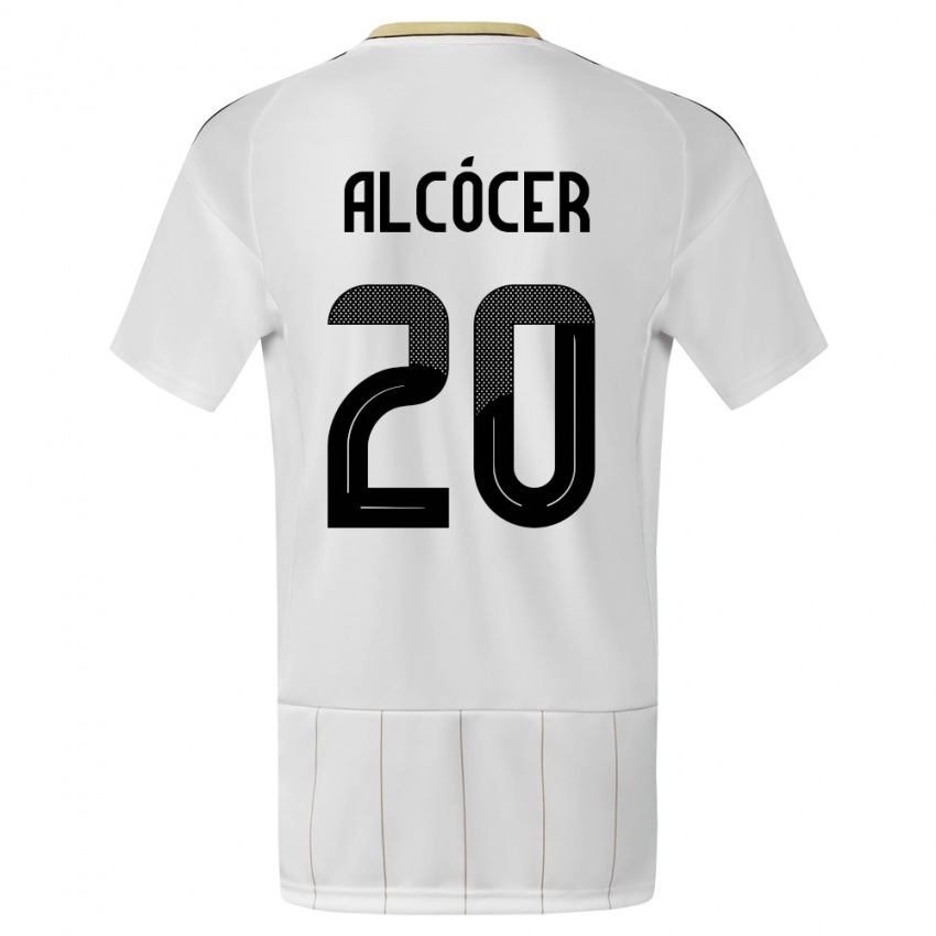 Hombre Camiseta Costa Rica Josimar Alcocer #20 Blanco 2ª Equipación 24-26 La Camisa México