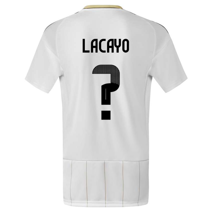 Hombre Camiseta Costa Rica Marcelo Lacayo #0 Blanco 2ª Equipación 24-26 La Camisa México