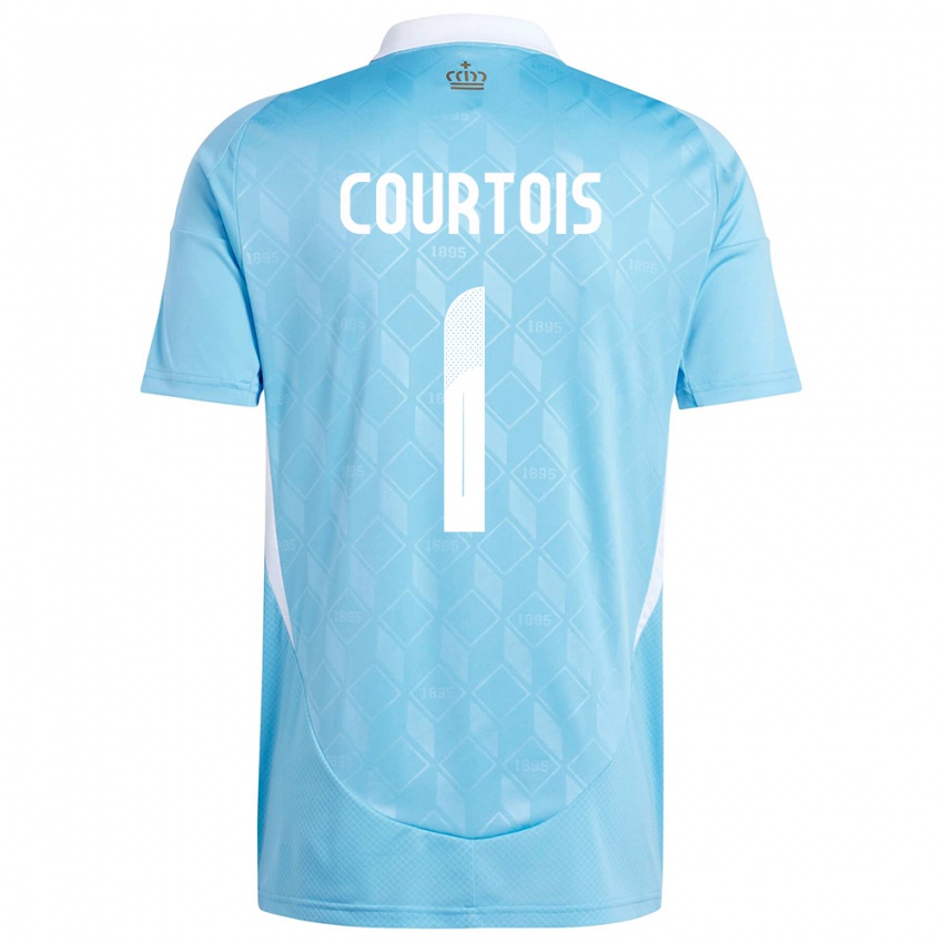 Hombre Camiseta Bélgica Thibaut Courtois #1 Azul 2ª Equipación 24-26 La Camisa México