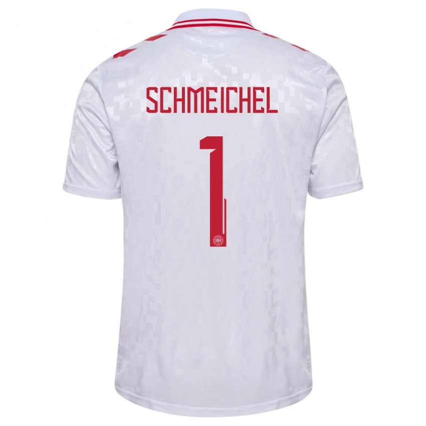 Hombre Camiseta Dinamarca Kasper Schmeichel #1 Blanco 2ª Equipación 24-26 La Camisa México