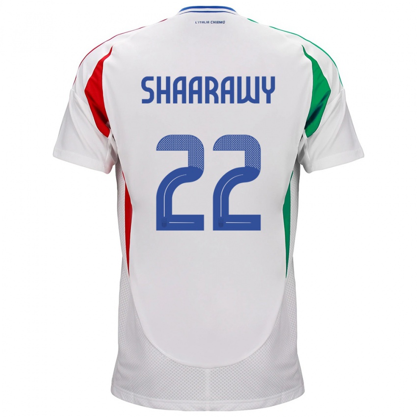 Hombre Camiseta Italia Stephan El Shaarawy #22 Blanco 2ª Equipación 24-26 La Camisa México