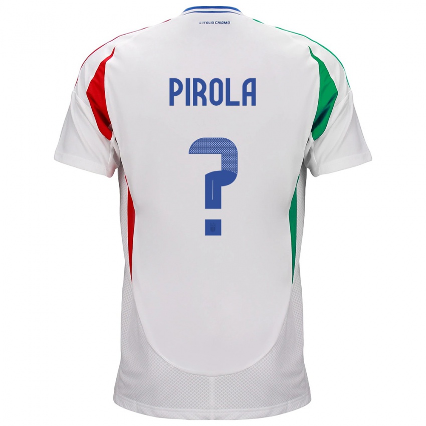 Hombre Camiseta Italia Lorenzo Pirola #0 Blanco 2ª Equipación 24-26 La Camisa México