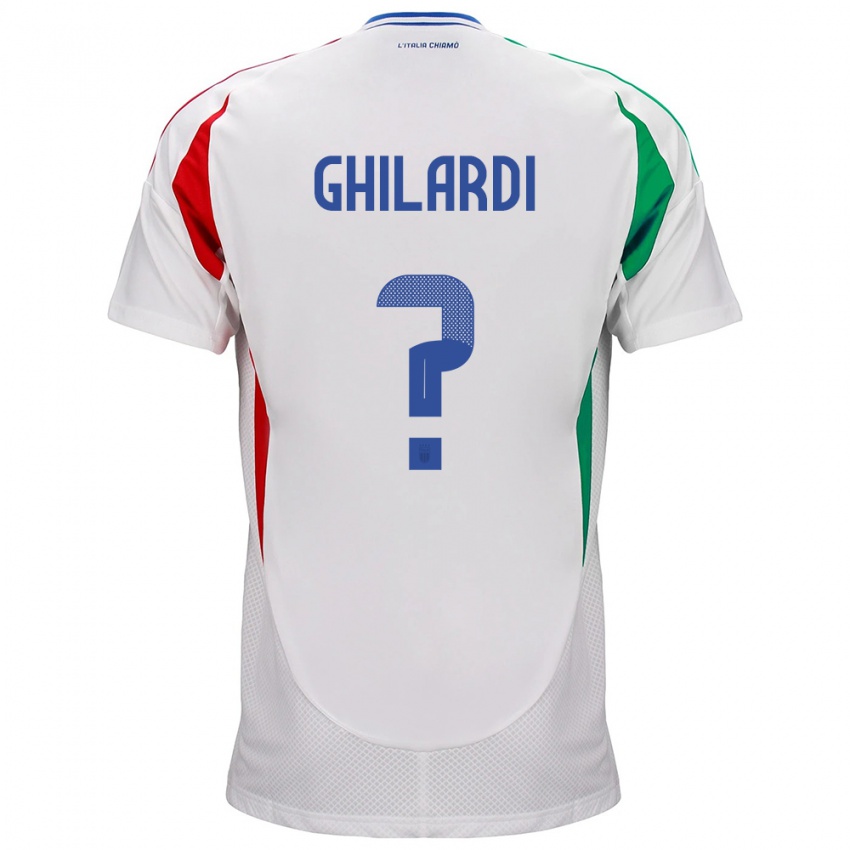 Hombre Camiseta Italia Daniele Ghilardi #0 Blanco 2ª Equipación 24-26 La Camisa México