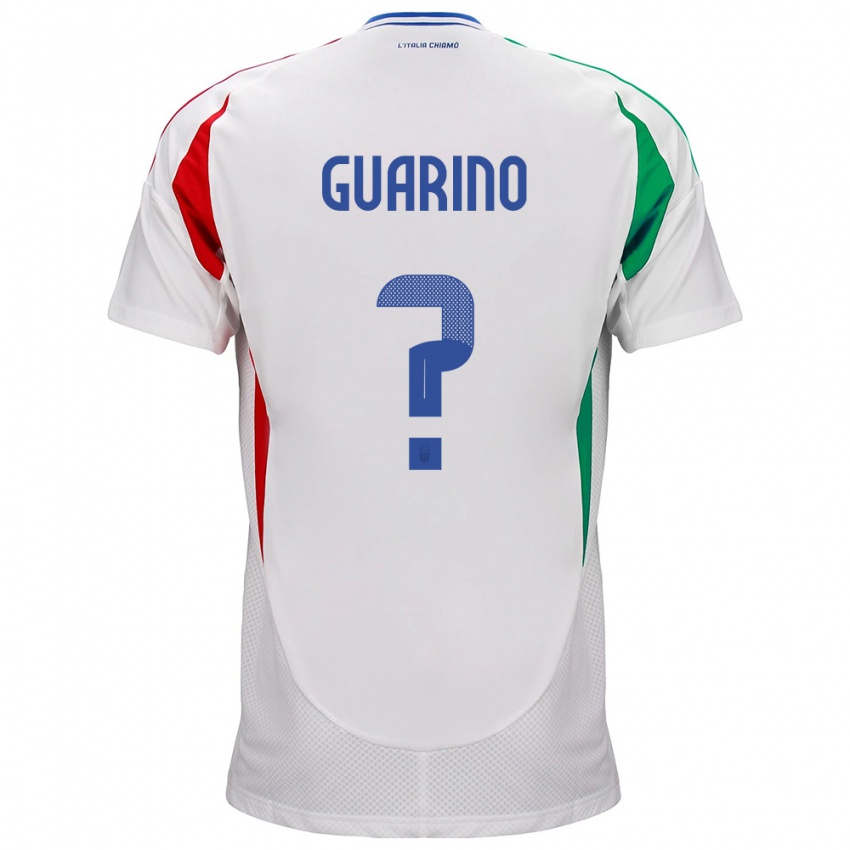 Hombre Camiseta Italia Gabriele Guarino #0 Blanco 2ª Equipación 24-26 La Camisa México