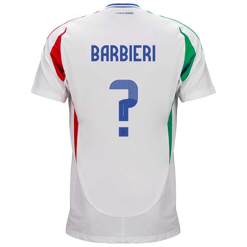 Hombre Camiseta Italia Tommaso Barbieri #0 Blanco 2ª Equipación 24-26 La Camisa México