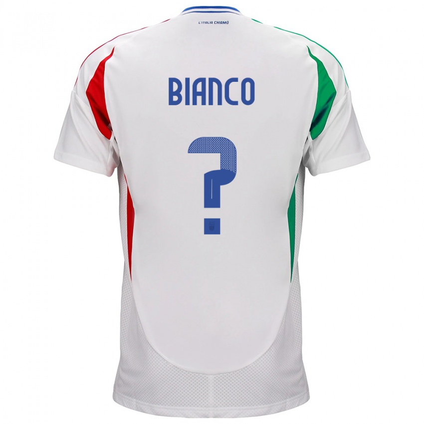 Hombre Camiseta Italia Alessandro Bianco #0 Blanco 2ª Equipación 24-26 La Camisa México