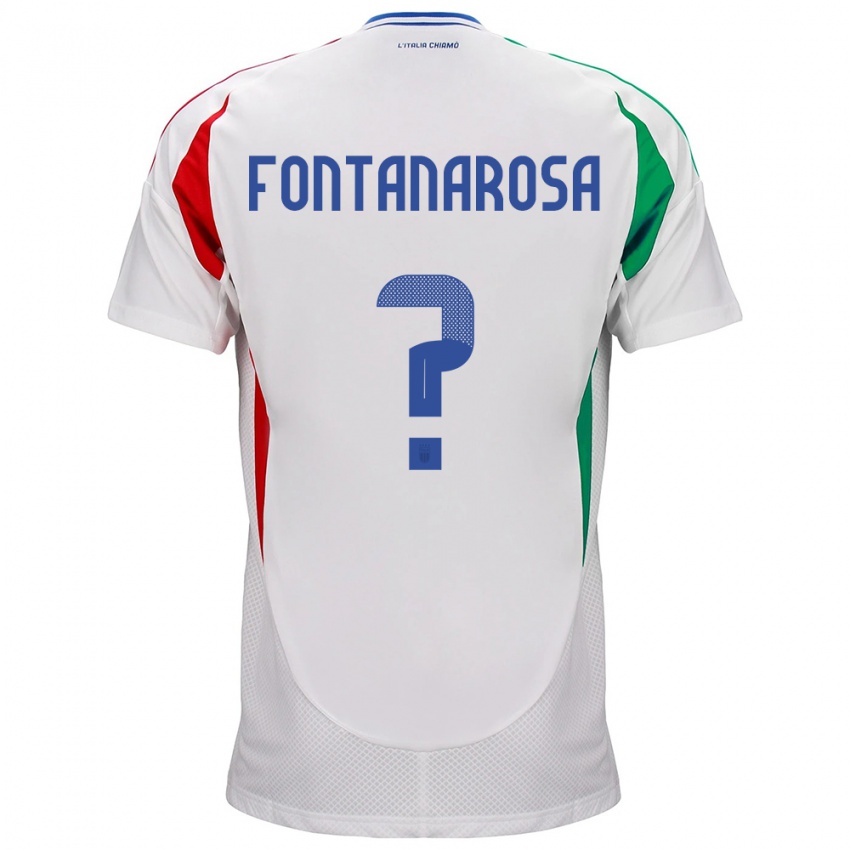 Hombre Camiseta Italia Alessandro Fontanarosa #0 Blanco 2ª Equipación 24-26 La Camisa México