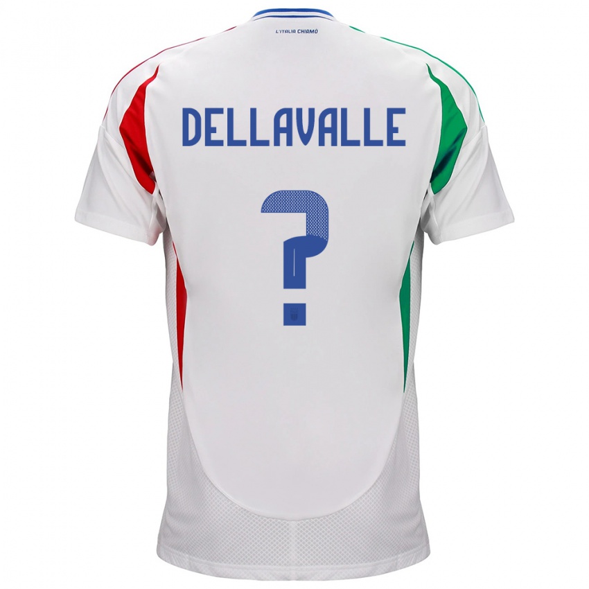 Hombre Camiseta Italia Alessandro Dellavalle #0 Blanco 2ª Equipación 24-26 La Camisa México