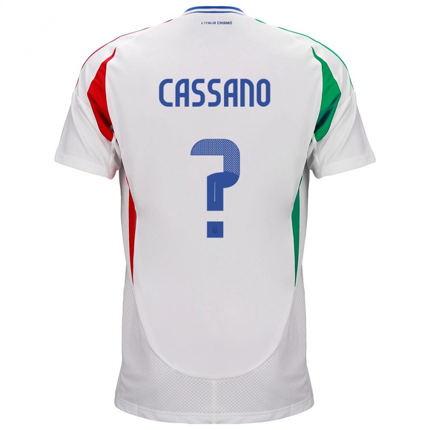 Hombre Camiseta Italia Claudio Cassano #0 Blanco 2ª Equipación 24-26 La Camisa México