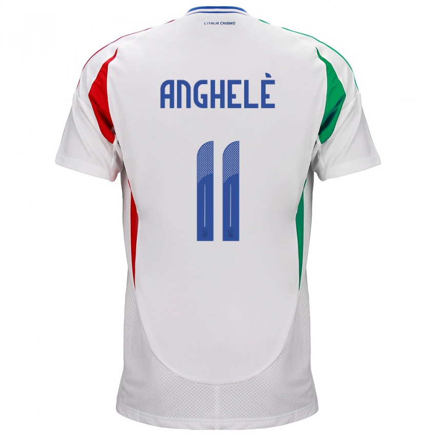 Hombre Camiseta Italia Lorenzo Anghelè #11 Blanco 2ª Equipación 24-26 La Camisa México