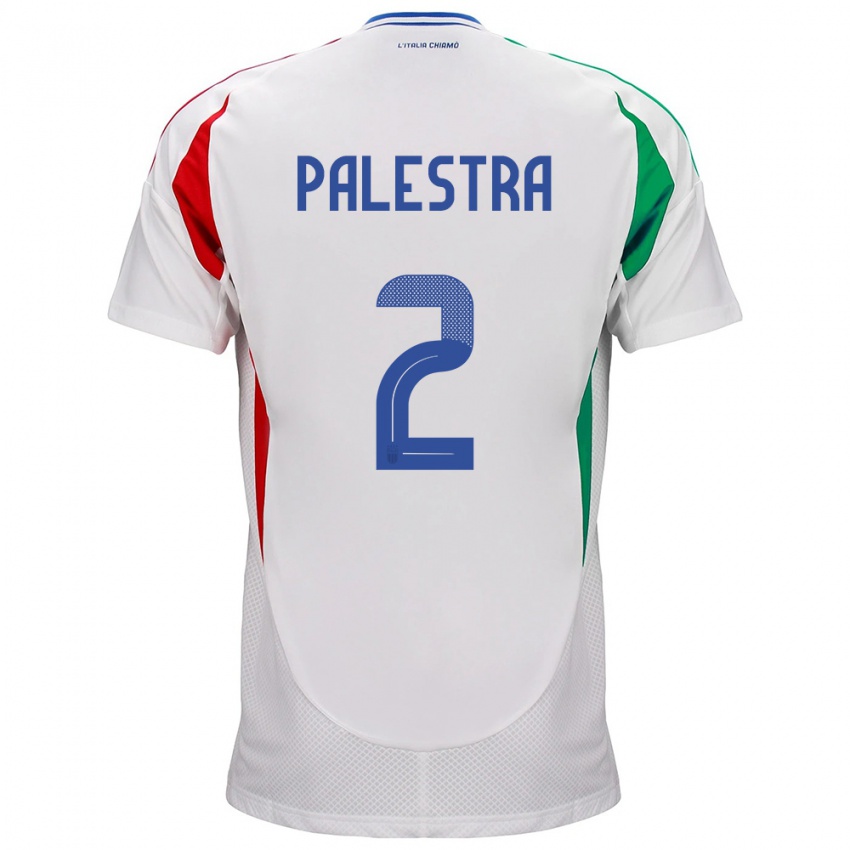 Hombre Camiseta Italia Marco Palestra #2 Blanco 2ª Equipación 24-26 La Camisa México