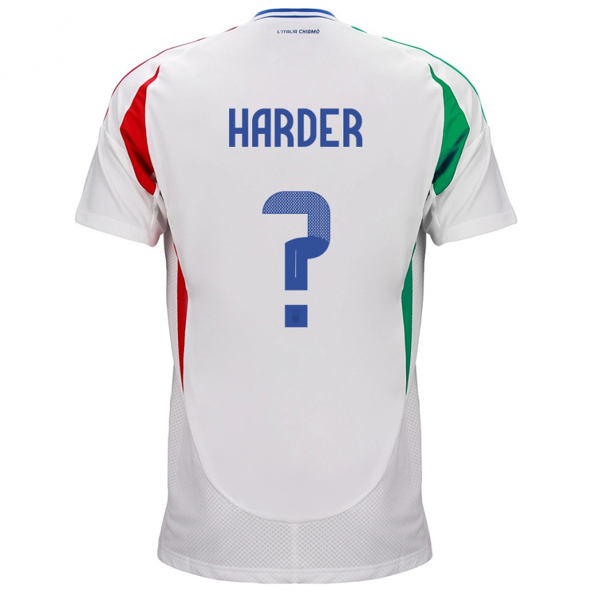 Hombre Camiseta Italia Jonas Harder #0 Blanco 2ª Equipación 24-26 La Camisa México