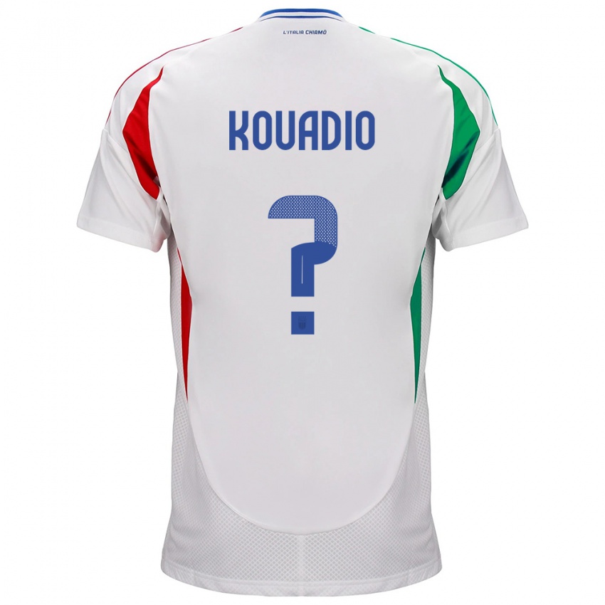 Hombre Camiseta Italia Eddy Kouadio #0 Blanco 2ª Equipación 24-26 La Camisa México