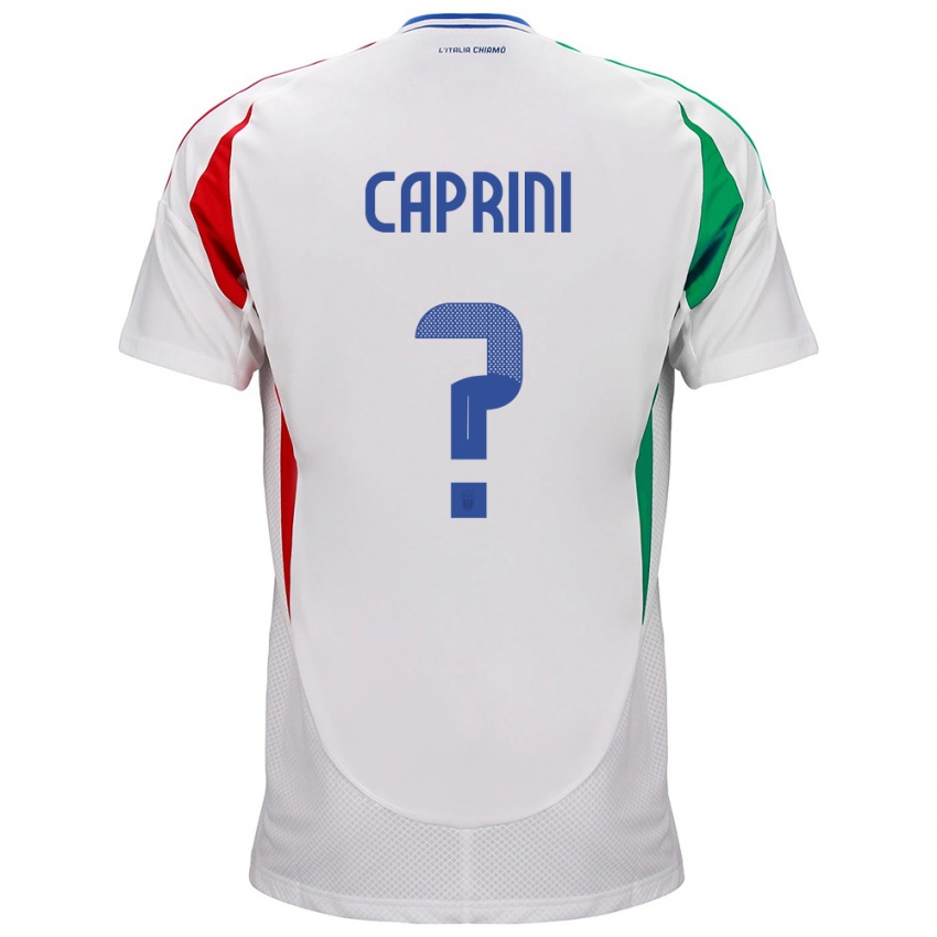 Hombre Camiseta Italia Maat Daniel Caprini #0 Blanco 2ª Equipación 24-26 La Camisa México