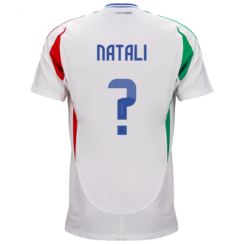 Hombre Camiseta Italia Andrea Natali #0 Blanco 2ª Equipación 24-26 La Camisa México