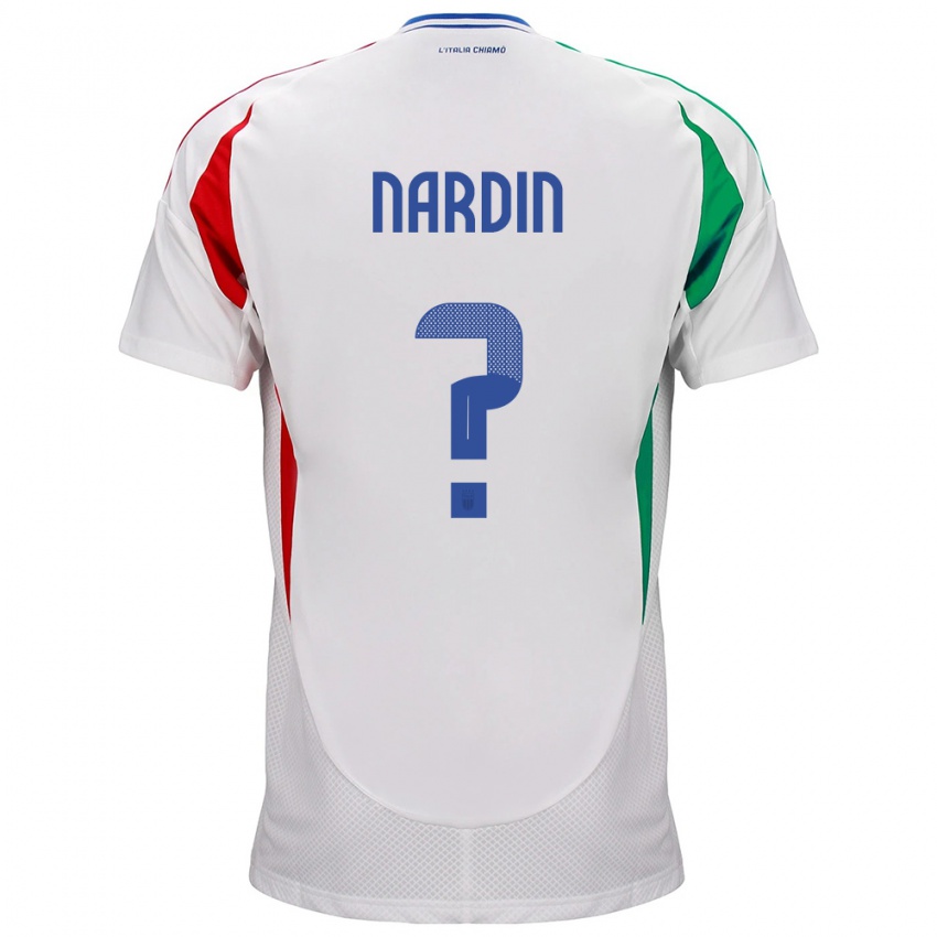 Hombre Camiseta Italia Federico Nardin #0 Blanco 2ª Equipación 24-26 La Camisa México