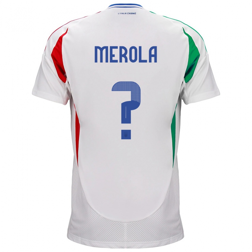 Hombre Camiseta Italia Antonio Stefano Merola #0 Blanco 2ª Equipación 24-26 La Camisa México