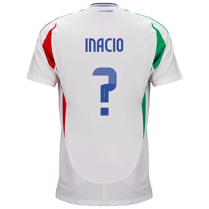 Hombre Camiseta Italia Samuele Inacio #0 Blanco 2ª Equipación 24-26 La Camisa México