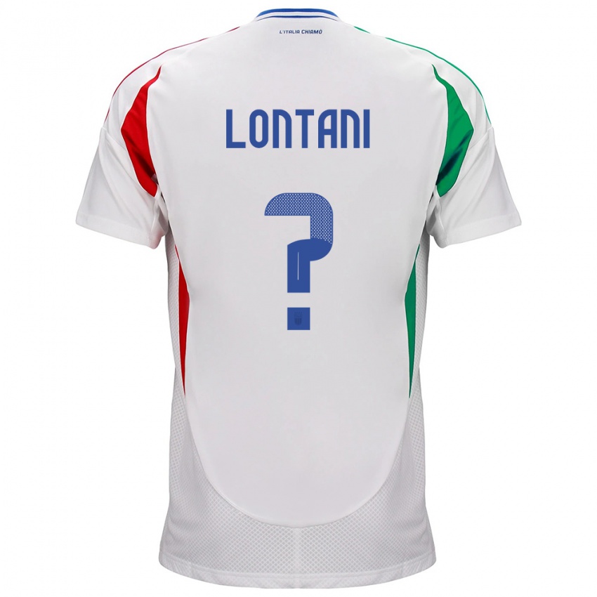 Hombre Camiseta Italia Simone Lontani #0 Blanco 2ª Equipación 24-26 La Camisa México