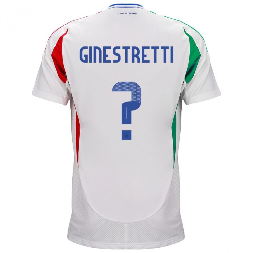 Hombre Camiseta Italia Davide Ginestretti #0 Blanco 2ª Equipación 24-26 La Camisa México