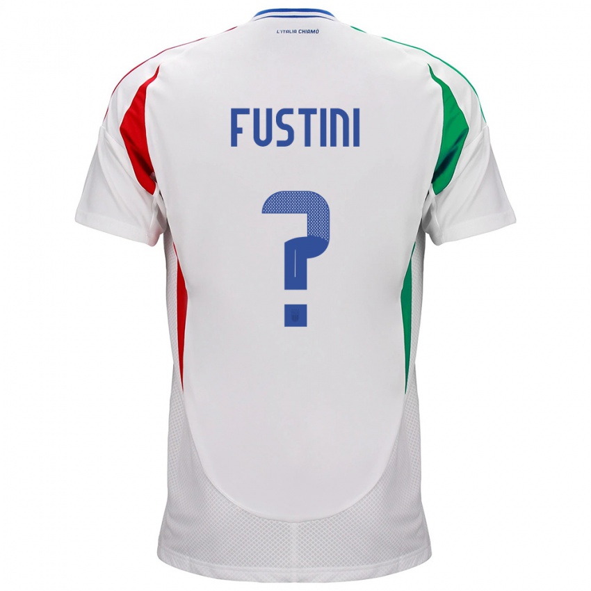 Hombre Camiseta Italia Kevin Fustini #0 Blanco 2ª Equipación 24-26 La Camisa México