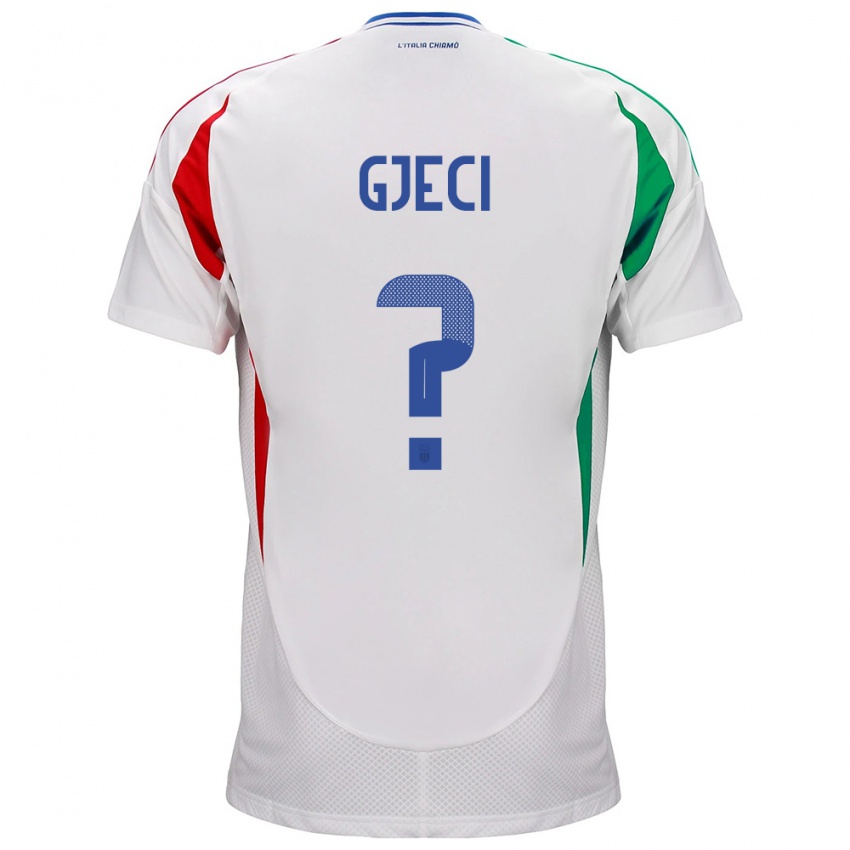 Hombre Camiseta Italia Delis Gjeci #0 Blanco 2ª Equipación 24-26 La Camisa México