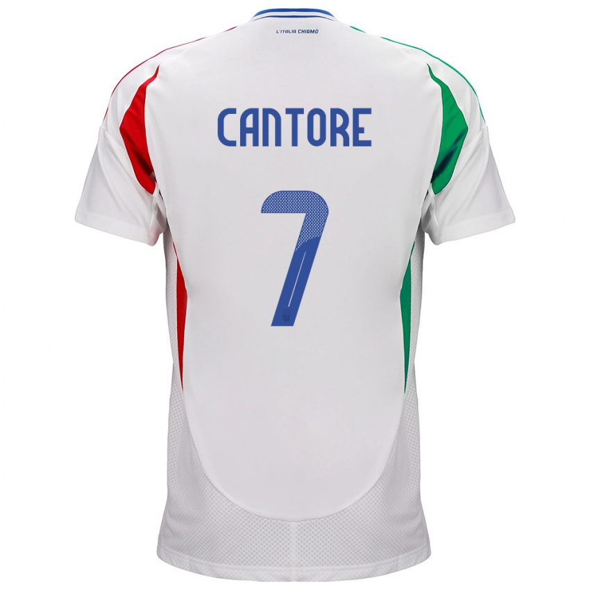 Hombre Camiseta Italia Sofia Cantore #7 Blanco 2ª Equipación 24-26 La Camisa México