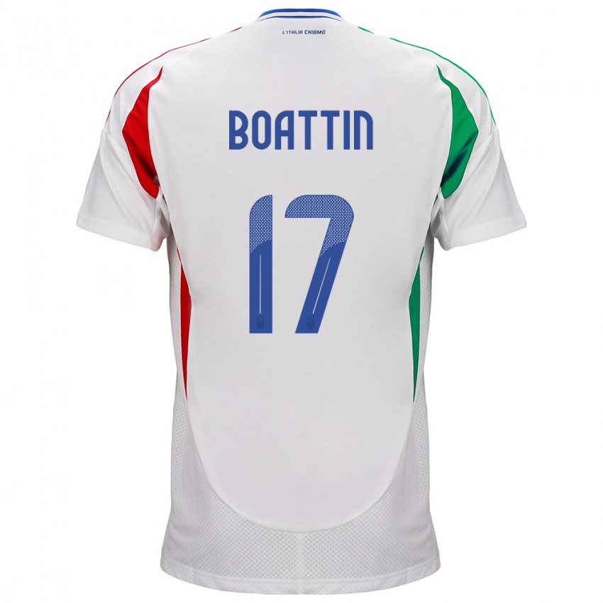 Hombre Camiseta Italia Lisa Boattin #17 Blanco 2ª Equipación 24-26 La Camisa México