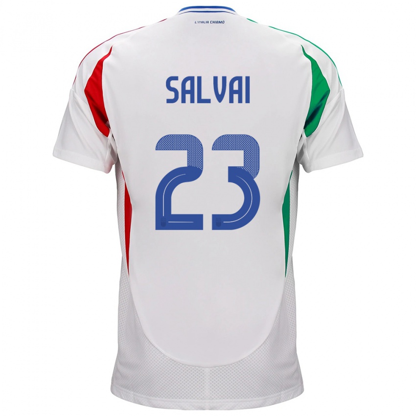 Hombre Camiseta Italia Cecilia Salvai #23 Blanco 2ª Equipación 24-26 La Camisa México