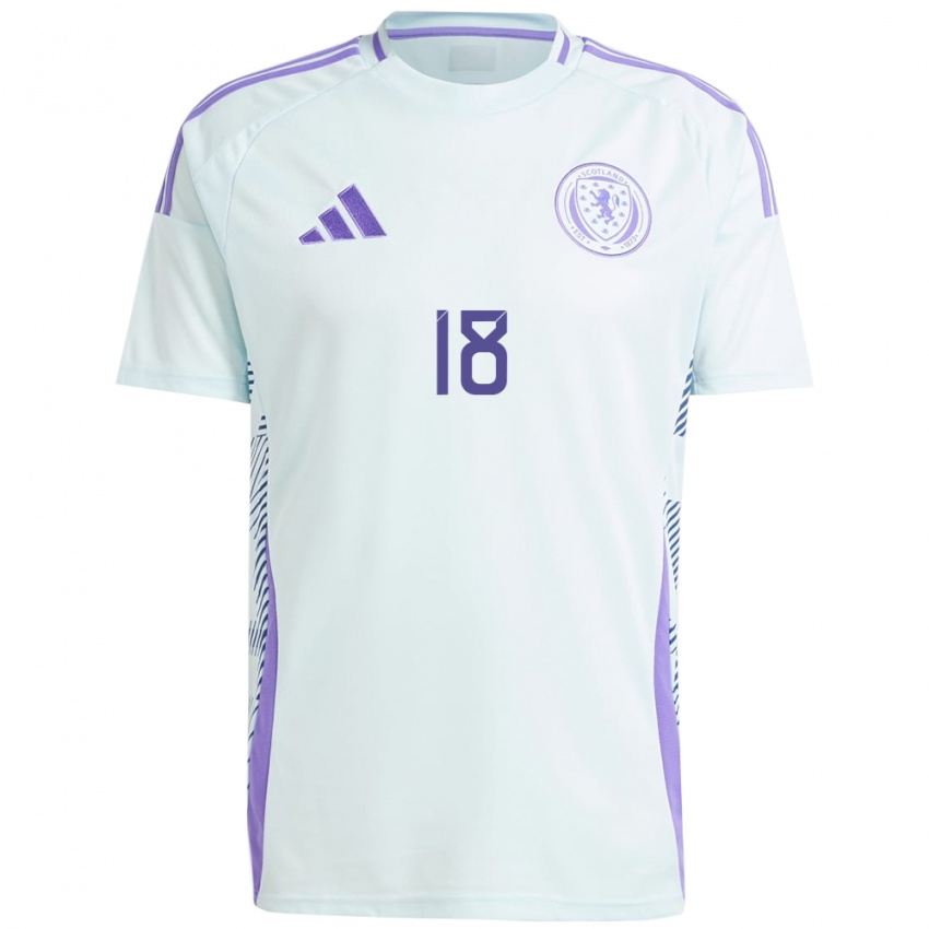 Hombre Camiseta Escocia Rudi Molotnikov #18 Azul Menta Claro 2ª Equipación 24-26 La Camisa México