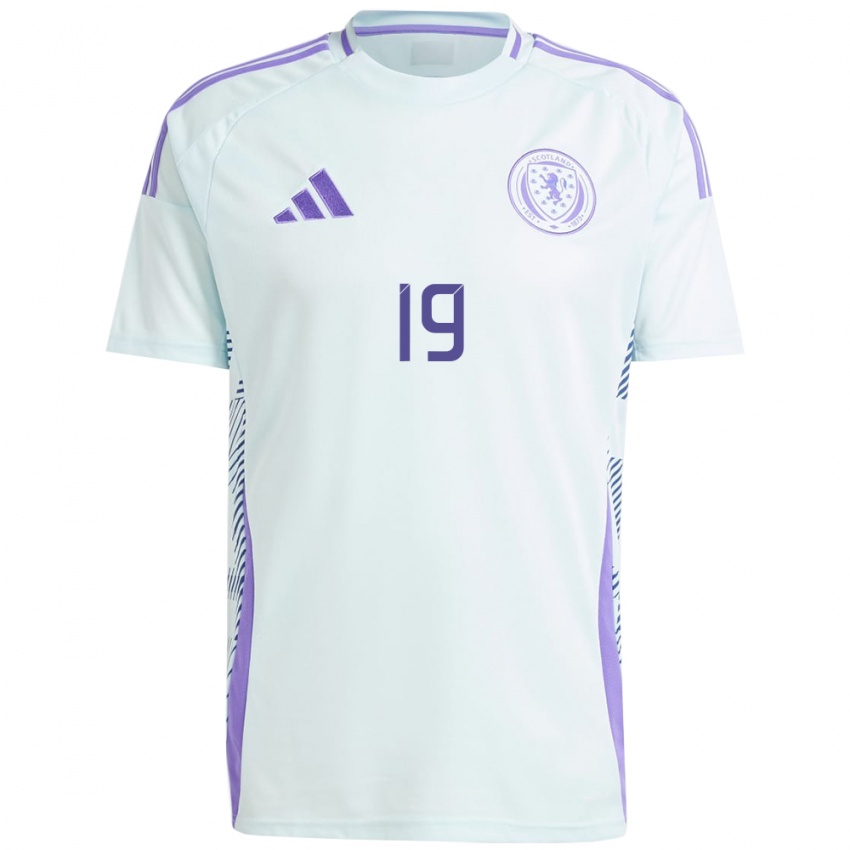 Hombre Camiseta Escocia Rory Macleod #19 Azul Menta Claro 2ª Equipación 24-26 La Camisa México