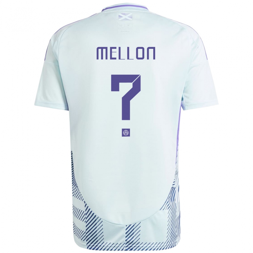 Hombre Camiseta Escocia Michael Mellon #0 Azul Menta Claro 2ª Equipación 24-26 La Camisa México