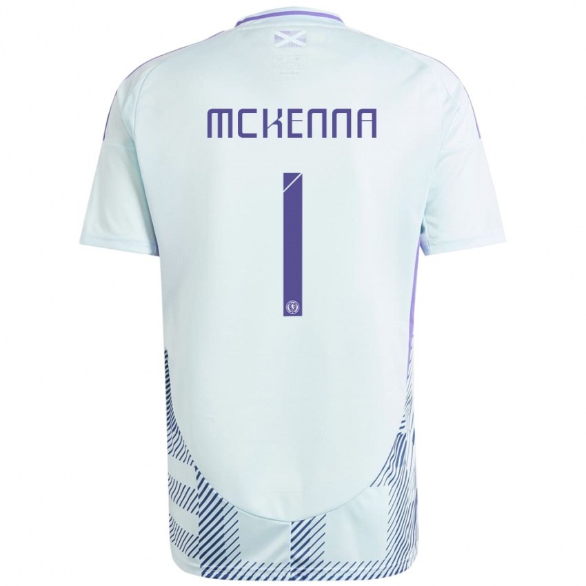Hombre Camiseta Escocia Callan Mckenna #1 Azul Menta Claro 2ª Equipación 24-26 La Camisa México