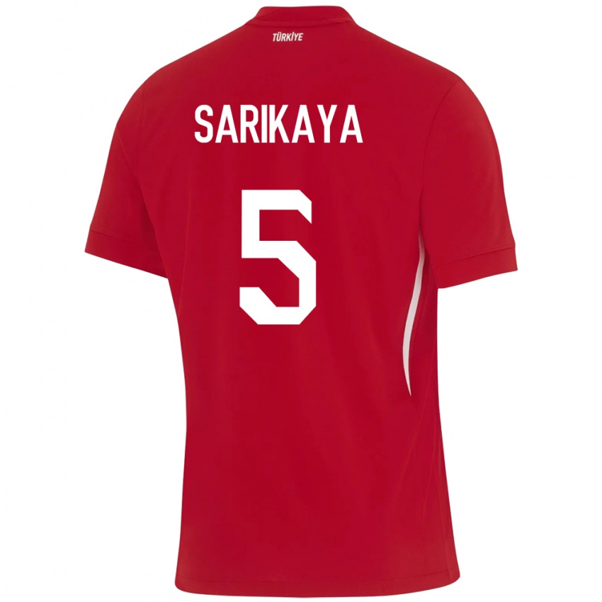 Hombre Camiseta Turquía Efe Sarıkaya #5 Rojo 2ª Equipación 24-26 La Camisa México