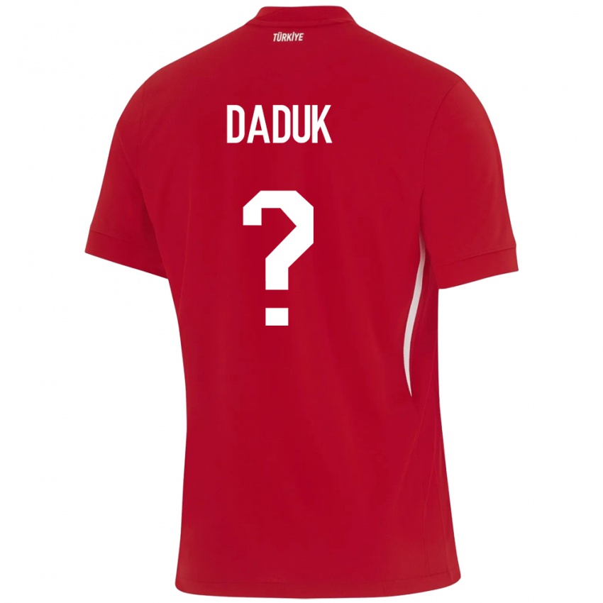 Hombre Camiseta Turquía Emir Dadük #0 Rojo 2ª Equipación 24-26 La Camisa México