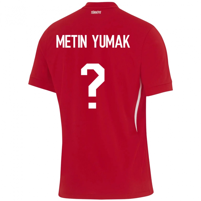 Hombre Camiseta Turquía Yiğit Metin Yumak #0 Rojo 2ª Equipación 24-26 La Camisa México