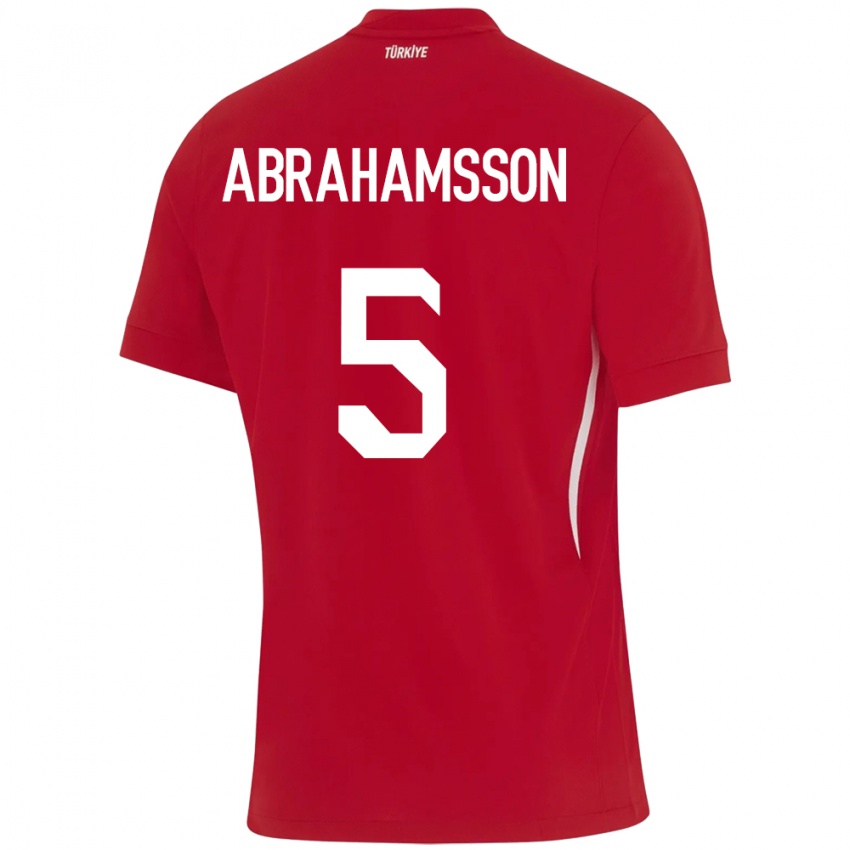 Hombre Camiseta Turquía Sejde Aylin Abrahamsson #5 Rojo 2ª Equipación 24-26 La Camisa México