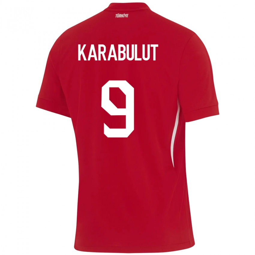Hombre Camiseta Turquía Arzu Karabulut #9 Rojo 2ª Equipación 24-26 La Camisa México