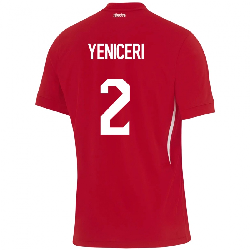 Hombre Camiseta Turquía Berna Yeniçeri #2 Rojo 2ª Equipación 24-26 La Camisa México