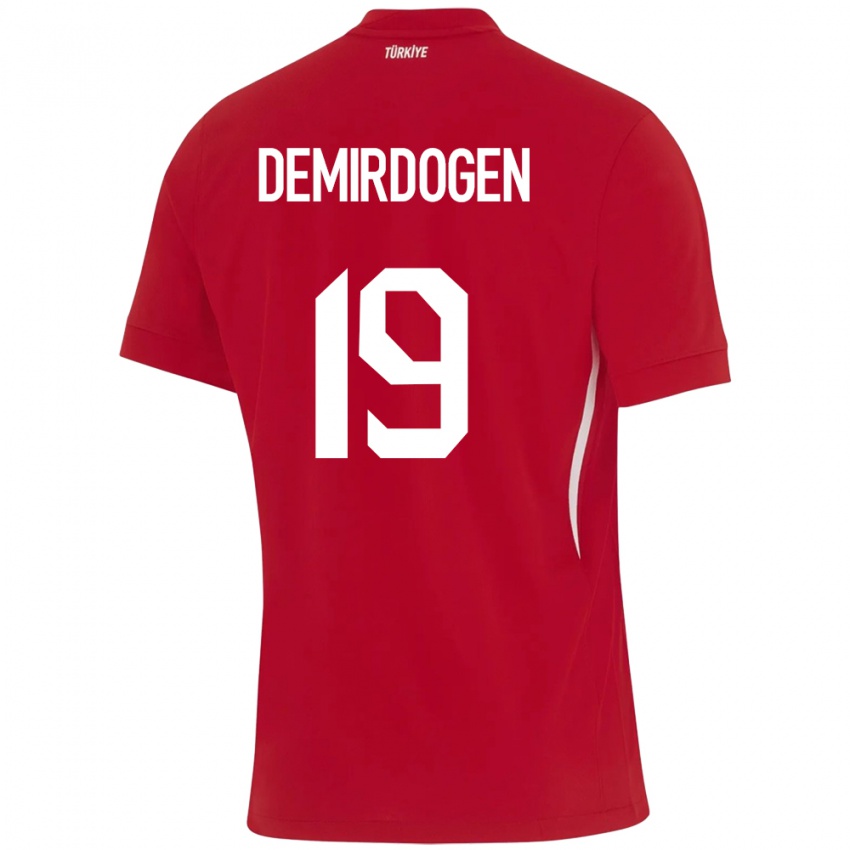 Hombre Camiseta Turquía Neslihan Demirdögen #19 Rojo 2ª Equipación 24-26 La Camisa México
