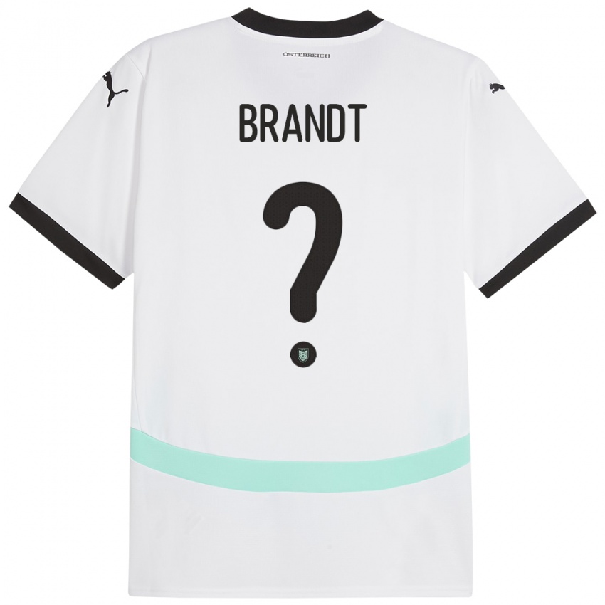 Hombre Camiseta Austria Marco Brandt #0 Blanco 2ª Equipación 24-26 La Camisa México