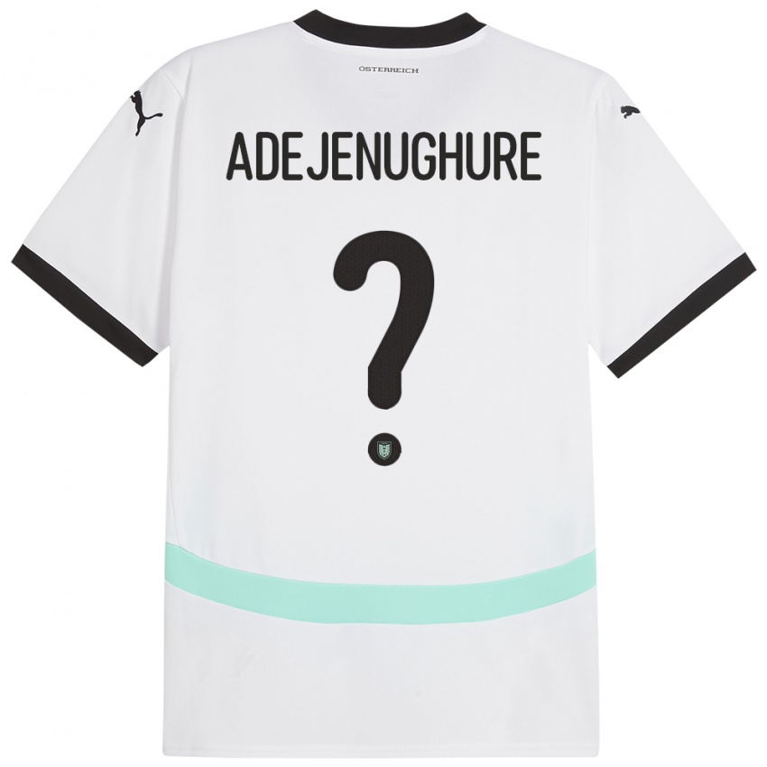 Hombre Camiseta Austria Oghenetejiri Adejenughure #0 Blanco 2ª Equipación 24-26 La Camisa México