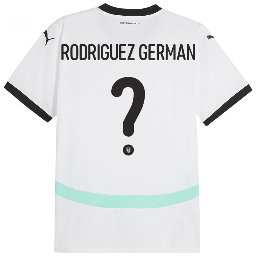 Hombre Camiseta Austria Ryan Rodriguez German #0 Blanco 2ª Equipación 24-26 La Camisa México