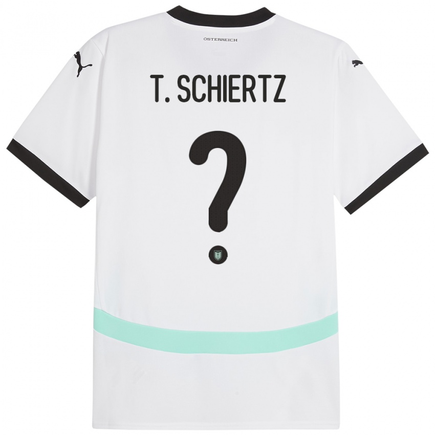 Hombre Camiseta Austria Tammo Schiertz #0 Blanco 2ª Equipación 24-26 La Camisa México