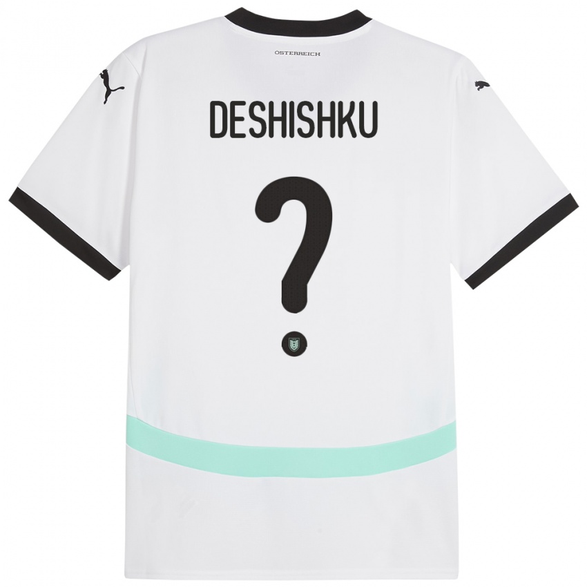 Hombre Camiseta Austria Hasan Deshishku #0 Blanco 2ª Equipación 24-26 La Camisa México