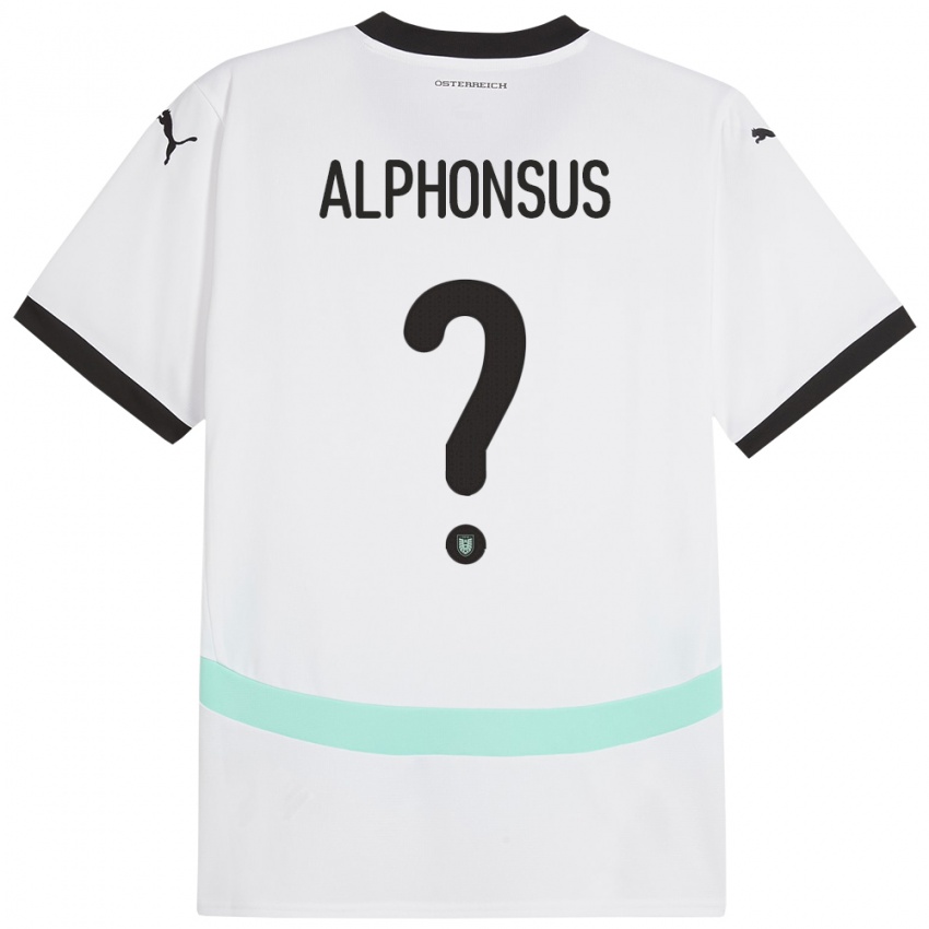 Hombre Camiseta Austria Marcel Alphonsus #0 Blanco 2ª Equipación 24-26 La Camisa México