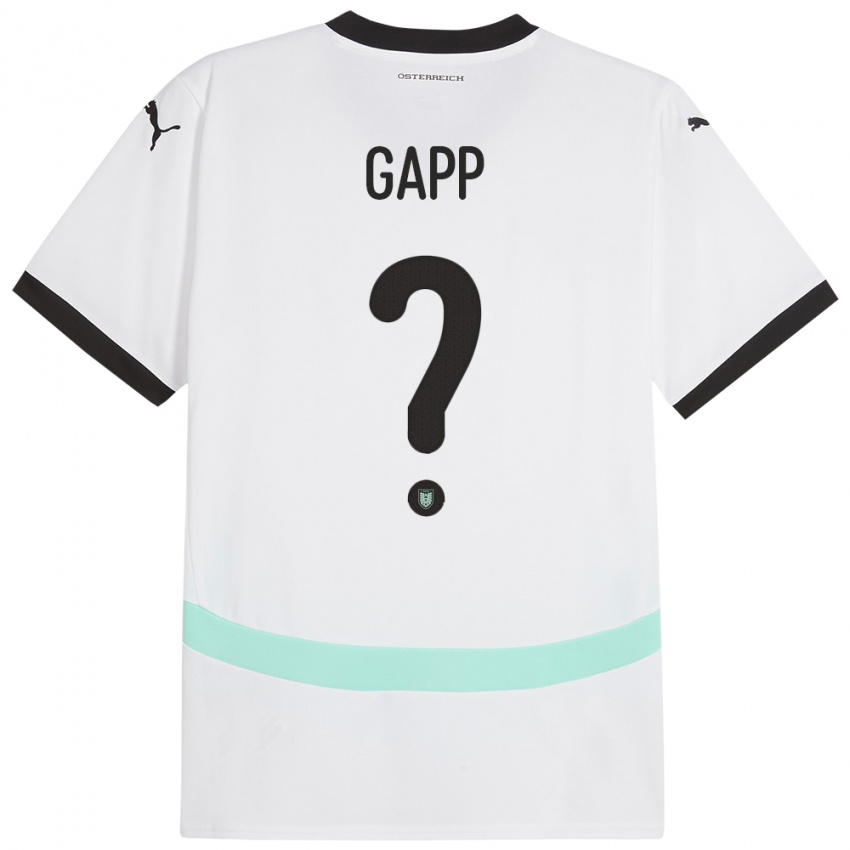 Hombre Camiseta Austria Alexander Gapp #0 Blanco 2ª Equipación 24-26 La Camisa México