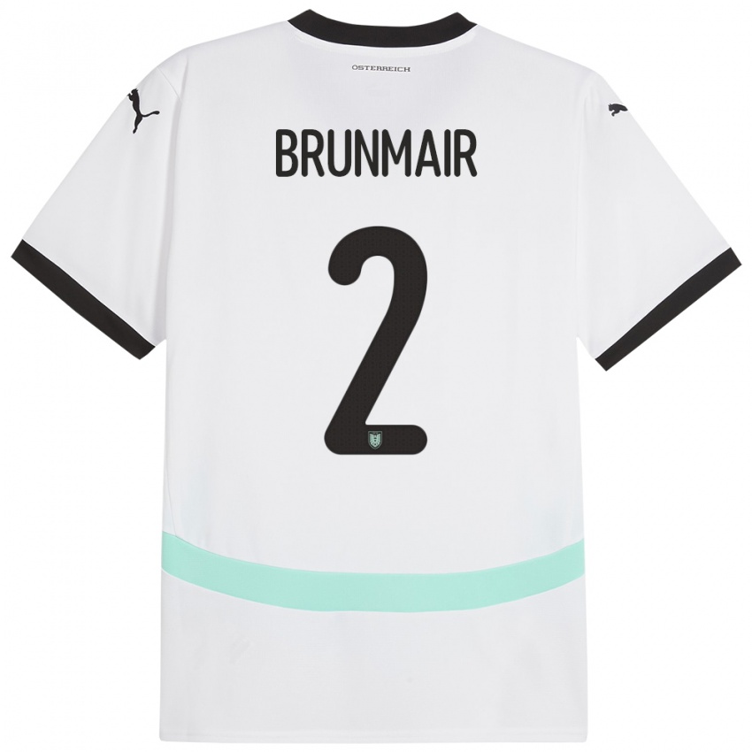 Hombre Camiseta Austria Livia Brunmair #2 Blanco 2ª Equipación 24-26 La Camisa México